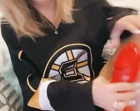 Allie Rae Huge Dildo Play