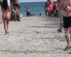 Lada posing nude on the beach