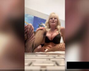 Fishnet Friday with toy