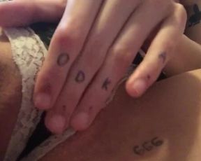 Horny Girl Plays with Pussy over Undies