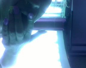 Pink Tuesday Tanning Bed BJ #2 Cum Clean up Messy Messy Messy