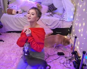 blazefyre - Dog Licking Dildo on Fucking Machine