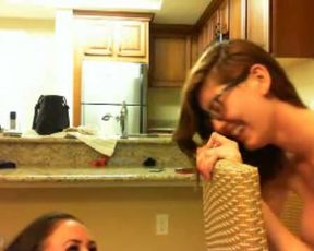 JustAmber with a friend in a tub