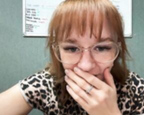 Ginger showing ass and armpits it the office