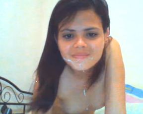 Femmenikita puts lotion on pussy and face