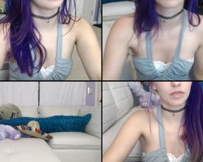StarPowerrr got naked, fucked her tight pussy with her toy, then stucked another toy in her ass at the same time in free cam recording 2017-05-06 84720