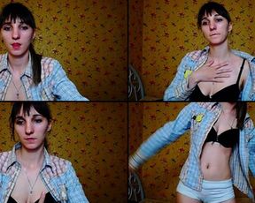 MissCutieX slow strip + anal play in free cam recording 2017-05-14 203436