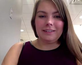 Busty canadian girl flashing in public