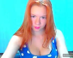 Redhead girl tits