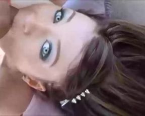 Gorgeous girl throatfucked