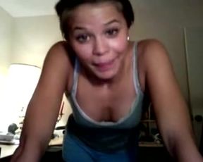 Girl stripping on webcam