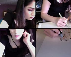 Evelynclaire fucking her tight asshole with her pink toy in cam recording 2017-08-29_012943