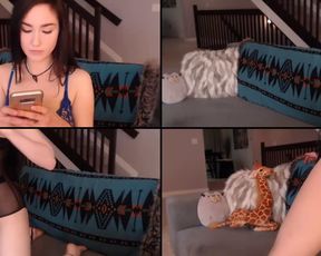 Birdylovesit stocking, schoolgirl-esque, toy recording, with cum in cam recording 2017-08-16_060700