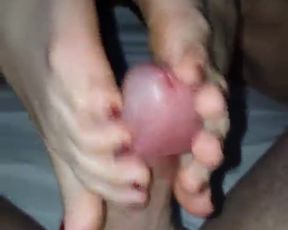 skilled footjob