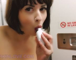 larkin airplane bathroom orgasm
