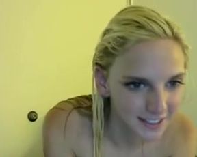 blond bunny on webcam