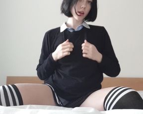 Sweet anal play with lollipop elles