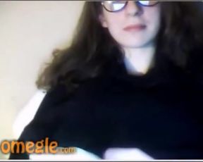 cute nerd playing game