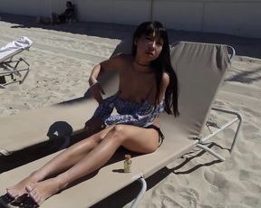 Littlesubgirl day at the beach