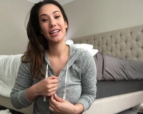 naughty eva cums while parents are downstairs