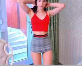 Elaanna Topless Plays Under Her Skirt