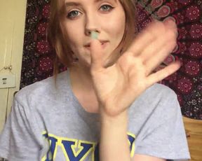 Automicblonde-oiled-up-pussy-dildo-fun