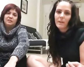 Mother and daughter fucking the delivery man
