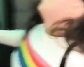 Bitch facefucked next to dumpster