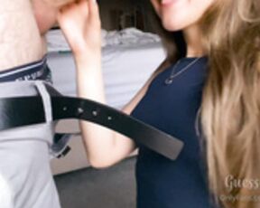 guesswhox2 Sneaky blowjob and fuck while the fam visits