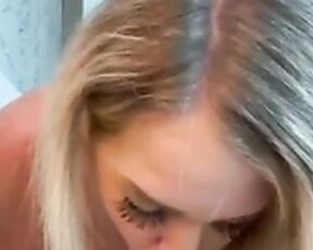 Courtney Tailor sucks dildo 2