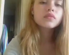 blond girl playing
